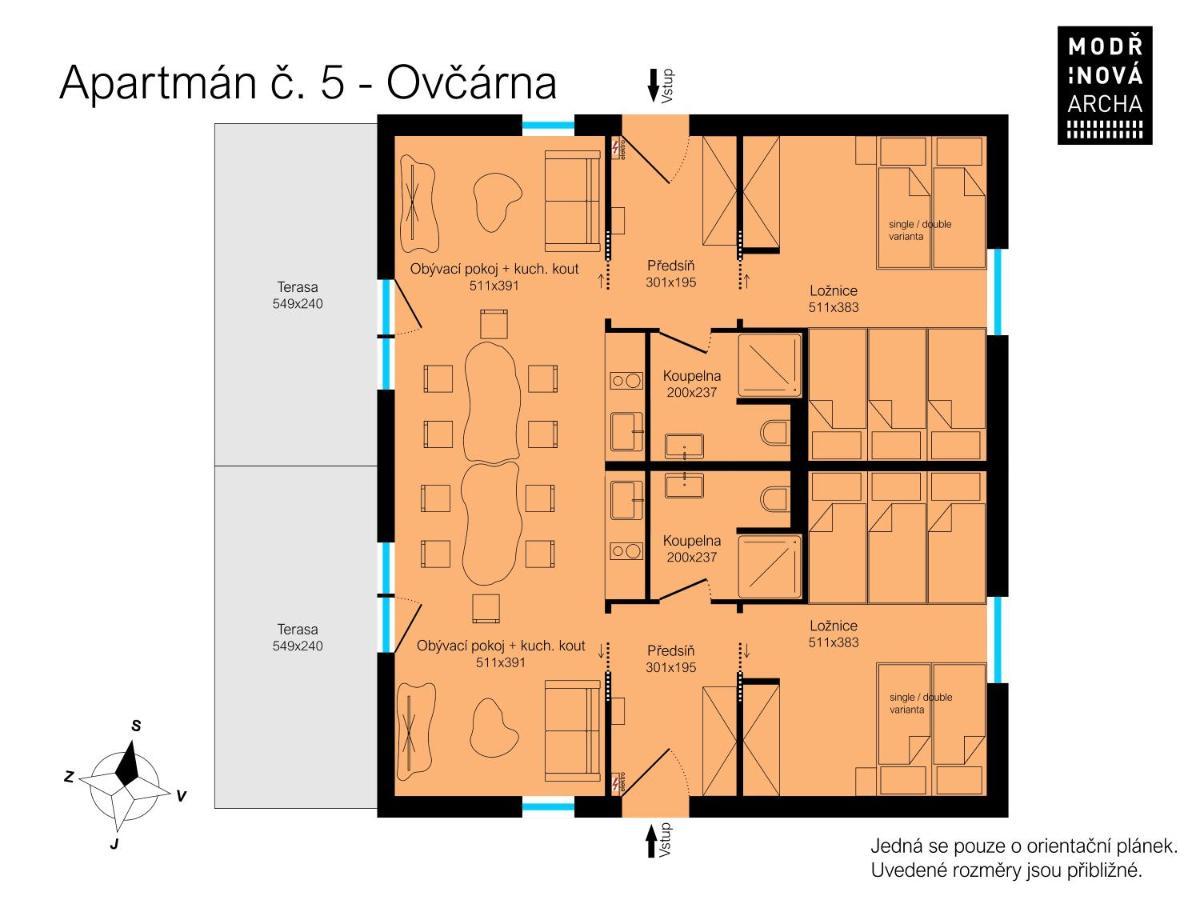 Apartmany Modrinova Archa S Privatni Saunou Vaclavov u Bruntalu Exterior photo